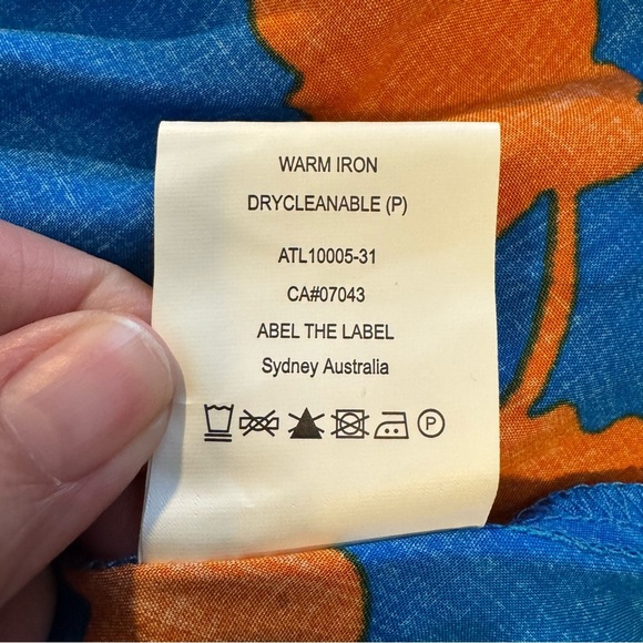 Anthropology ABEL THE LABEL Charlotte Floral Boho Halter Blue Long Maxi Dress M - Picture 12 of 12